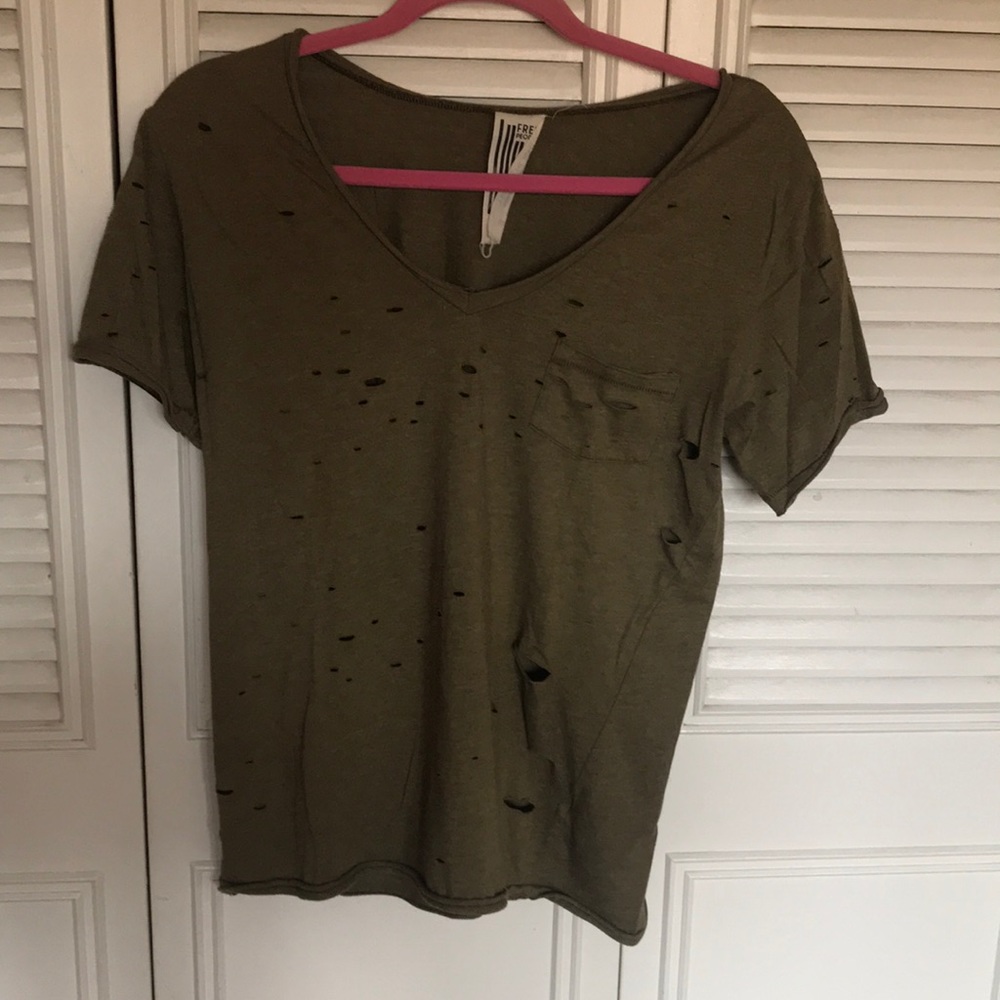 Army green shirt